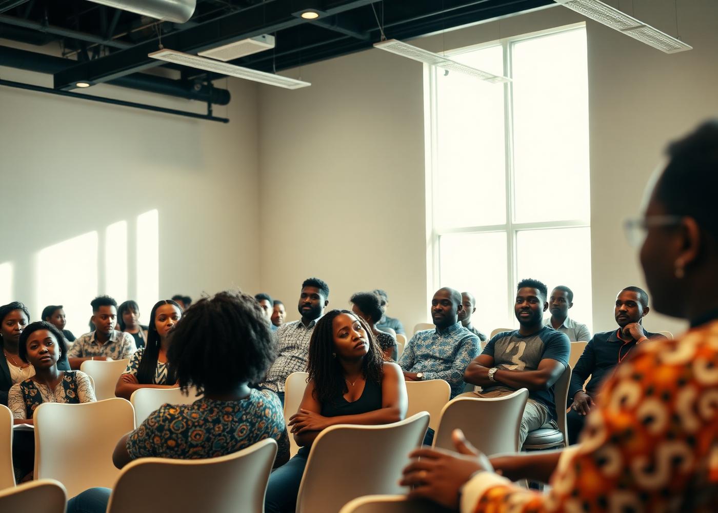 Professional seminar audience